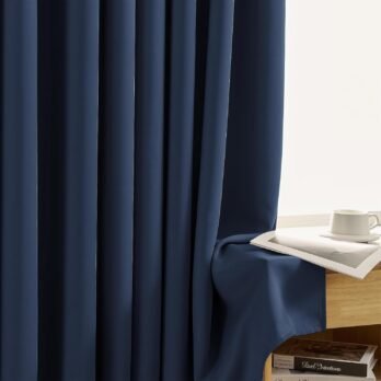 Navy Blue Blackout Curtains – 84″ (2 Panels)